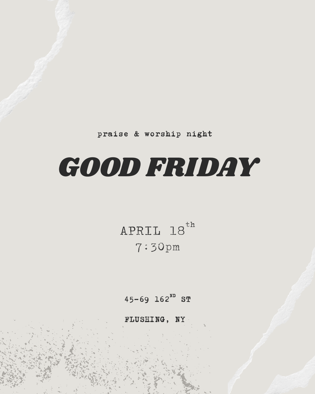 Young Adult Good Friday praise and worship